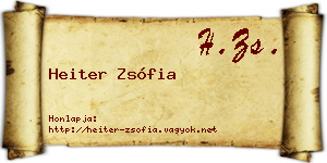 Heiter Zsófia névjegykártya