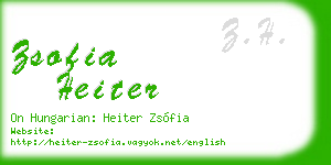 zsofia heiter business card