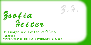 zsofia heiter business card